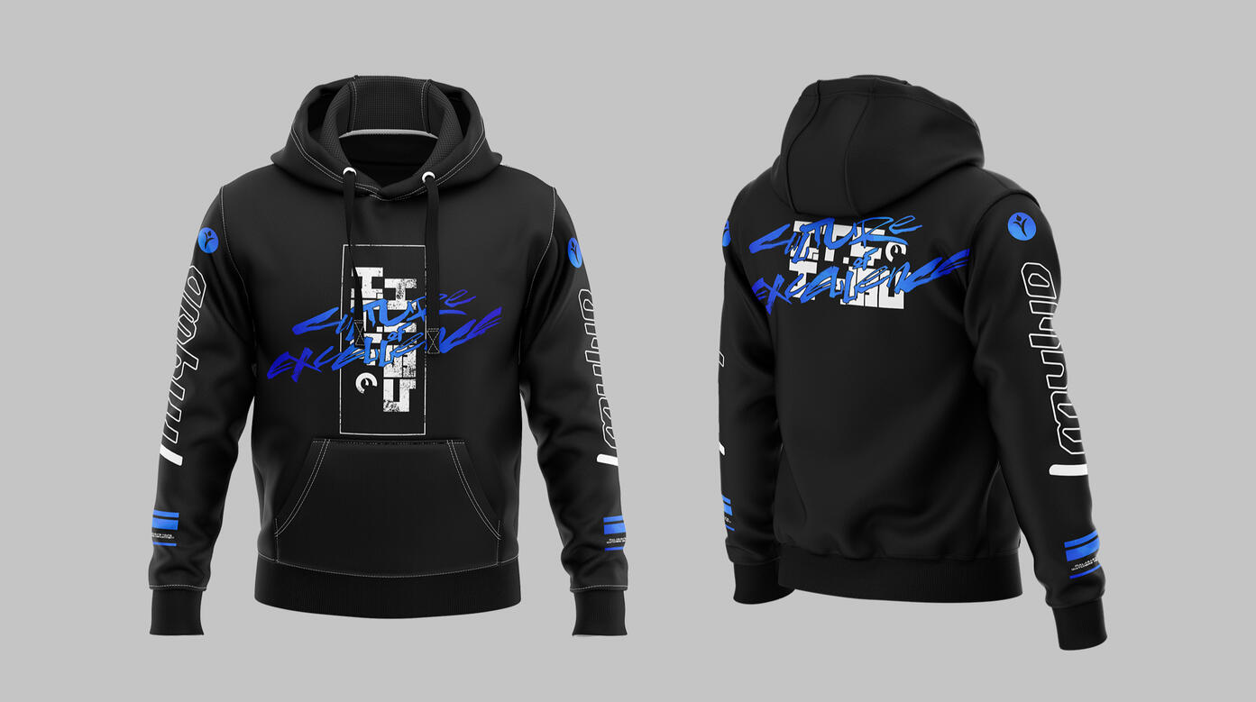 MYWD Culture of Excellence Black Hoodie Mock-up Design