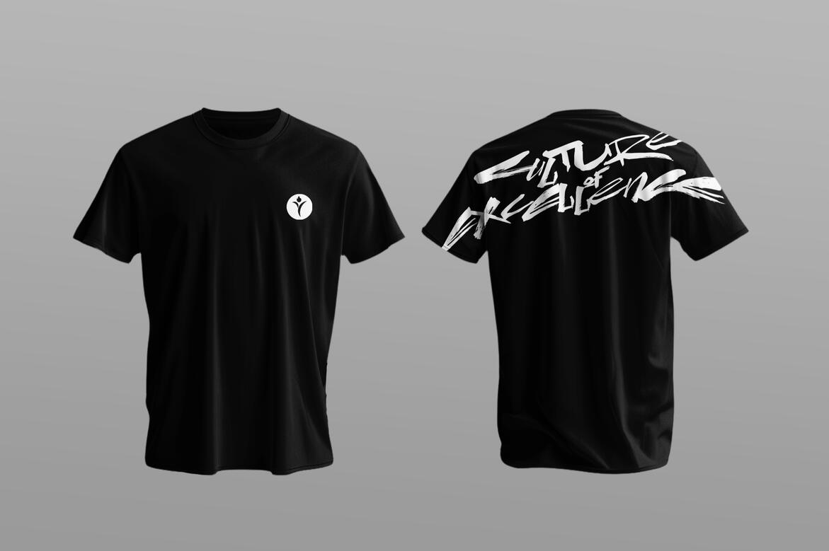 MYWD Culture of Excellence Black Shirt Design